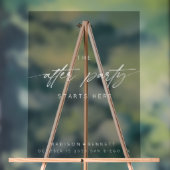 Afterパーティーの白結婚いスクリプト アクリルサイン (ニュートラル)