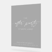 Afterパーティーの白結婚いスクリプト アクリルサイン (傾斜)