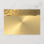 Afterパーティーエレガントすべての金ゴールド 招待状 (裏面)