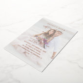 Afterパーティーフォトウェディングレセプション – フル 箔招待状 (回転した状態)