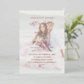 Afterパーティーフォトウェディングレセプション – フル 箔招待状 (立ち正面)