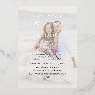 Afterパーティーフォトウェディング 箔招待状