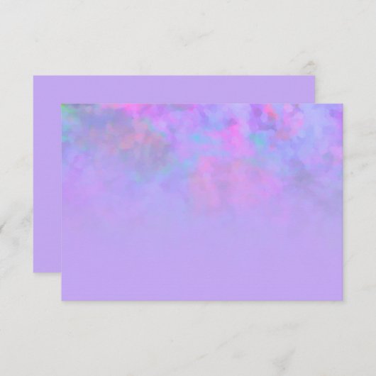 Afterパーティー抽象デザインin紫 招待状 (正面/裏面)