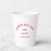 After All Day Fuchsia Bridesmaid Ski Bash 紙コップ (正面)