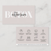 After Care Botoxモダン Instructions名刺 名刺 (正面/裏面)