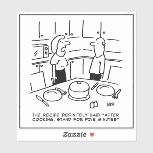 After Cooking Stand for 5 Minutes - Funny Recipe シール (シート)
