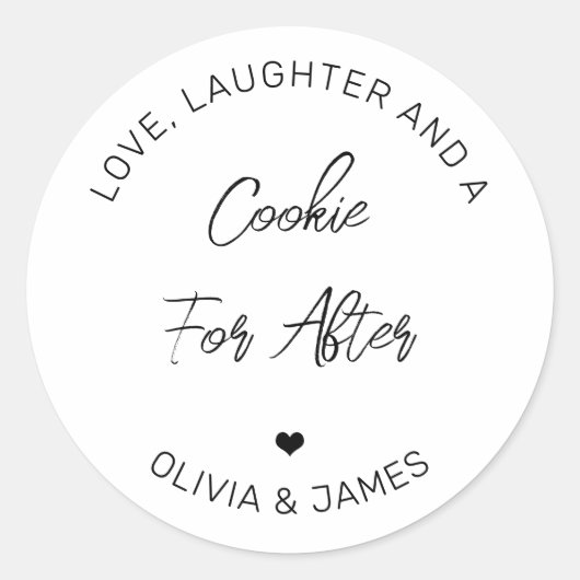 After Cursive'sのための笑い声とクッキーを愛結婚する ラウンドシール (正面)
