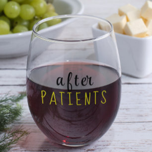 「AFTER PATIENTS」健康プロフェッショナル ステムなしワイングラス