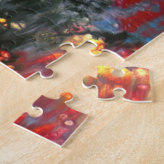 "After Rain Sunset Window", abstract, expression ジグソーパズル (側面)