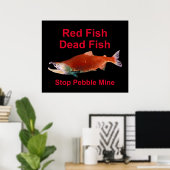 After Salmon - Stop Pebble Mine ポスター (ホームオフィス)