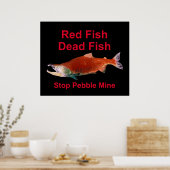 After Salmon - Stop Pebble Mine ポスター (キッチン)