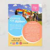 after school childcare babysitter daycare kinder チラシ (正面)