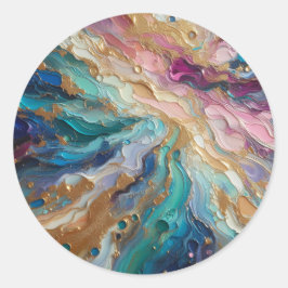 After The Impact抽象芸術アートシール ラウンドシール