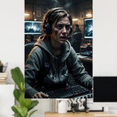 After the Last Round Wounded Gamer Poster ポスター (ホームオフィス)