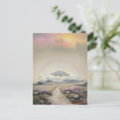 After the Rain (Japanese Watercolor Landscape Art) ポストカード (スタンド正面)