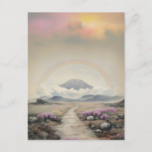 After the Rain (Japanese Watercolor Landscape Art) ポストカード (正面)