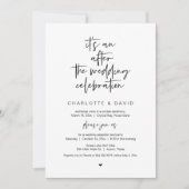 After the wedding, Black, Elopement Party 招待状 (正面)