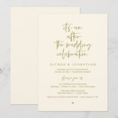 After the Wedding Modern Minimalist Casual Party 招待状 (正面/裏面)