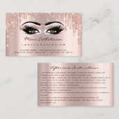 Aftercare Instructions Lash Rose Drips Eyes Augean 名刺 (正面/裏面)