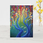 Afterglowのホタル – アートカード – カー空白のド カード (黄色い花)