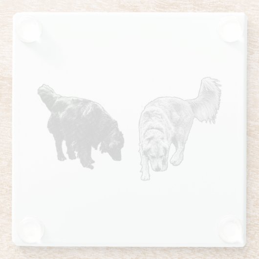 Afterglow Dot Sip — Retriever Duo ガラスコースター (裏面)