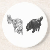 Afterglow Dot Sip — Retriever Duo コースター (正面)