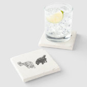 Afterglow Dot Sip — Retriever Duo ストーンコースター (横)