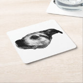 Afterglow Dot Sip — Terrier スクエアペーパーコースター (アングル)