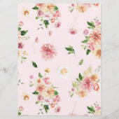 Afterglow Floral Garden Blooms Wedding Menu メニュー (裏面)