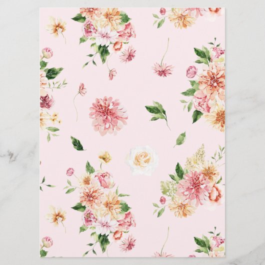 Afterglow Floral Garden Blooms Wedding Menu メニュー (裏面)