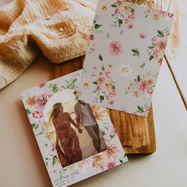 Afterglow Garden Floral Photo Save the Date セーブザデート