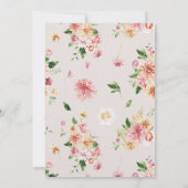 Afterglow Garden Floral Photo Save the Date Card セーブザデート (裏面)