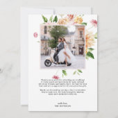 Afterglow Garden Floral Wedding Photo Thank You サンキューカード (裏面)