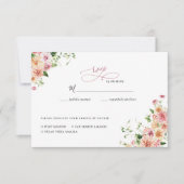 Afterglow Garden Floral Wedding RSVP (正面)