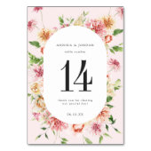 Afterglow Garden Floral Wedding Table Number テーブルナンバー (裏面)