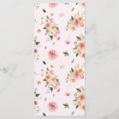 Afterglow Garden Florals Wedding Menu メニュー (裏面)