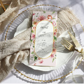 Afterglow Garden Florals Wedding Menu メニュー