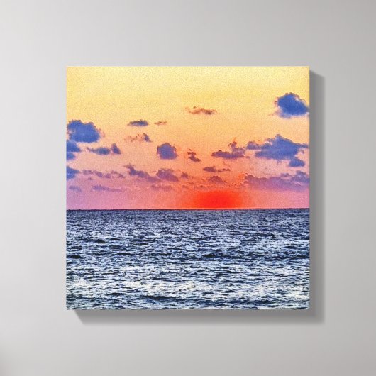 Afterglow Over the Mediterranean Cyprus Horizon -  キャンバスプリント (正面)