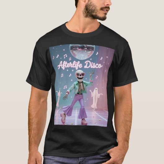 Afterlife Disco – Groovy Skeleton Dance in Pastel  Tシャツ (正面)