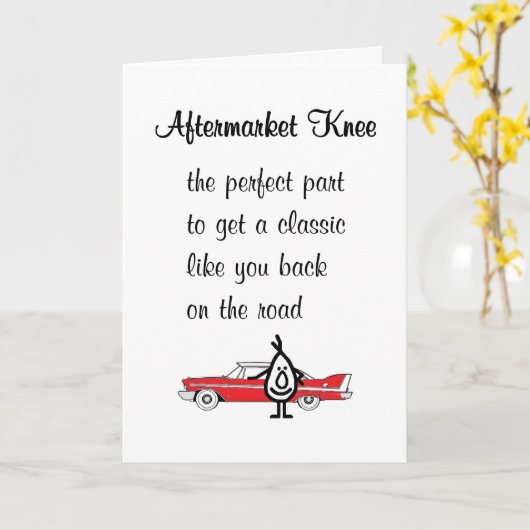 Aftermarket Knee A Funny Knee Replacement Poem カード (黄色い花)