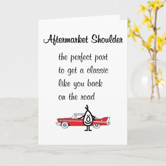 Aftermarket Shoulder A Funny New Shoulder Poem カード (黄色い花)