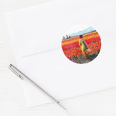 Afternoon in the Tulip Fields ラウンドシール