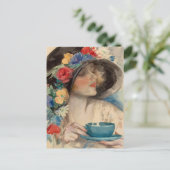 Afternoon Tea - Harrison Fisher ポストカード (スタンド正面)