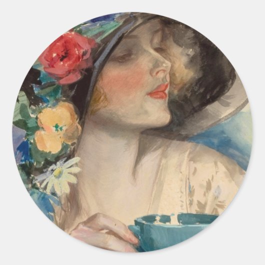 Afternoon Tea - Harrison Fisher ラウンドシール (正面)