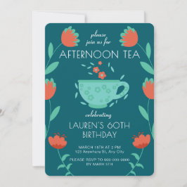 Afternoon Tea Party Birthday Invitation 招待状