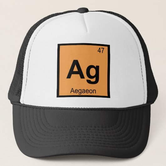 Ag - アエゲオン ギリシャ 化学周期表シンボル キャップ (正面)