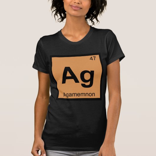 Ag - アガメムノン ギリシャ元素周期表 tシャツ (正面)