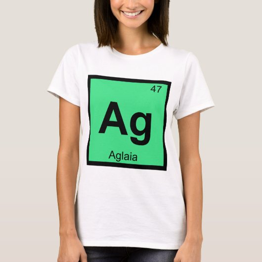 Ag - アグライアの恵み 化学周期表記号 tシャツ (正面)