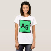 Ag - アグライアの恵み 化学周期表記号 tシャツ (正面フル)