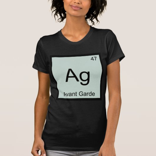 Ag - アバンギャルド 化学元素記号 Tシャツ (正面)